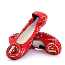 Load image into Gallery viewer, Shiny Crystal Applique Large Size 44&amp;45 Women Shoes Comfortable 2020