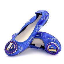 Load image into Gallery viewer, Shiny Crystal Applique Large Size 44&amp;45 Women Shoes Comfortable 2020