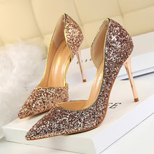 Load image into Gallery viewer, Sexy nightclub women&#39;s shoes with high heel shallow mouth