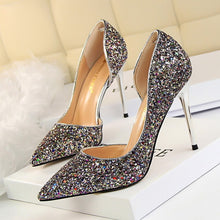 Load image into Gallery viewer, Sexy nightclub women&#39;s shoes with high heel shallow mouth