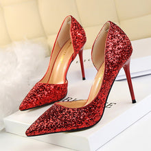 Load image into Gallery viewer, Sexy nightclub women&#39;s shoes with high heel shallow mouth