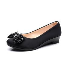 Load image into Gallery viewer, Women Ballet Bow Loafers Women&#39;s Pregnant Wedges Shoes