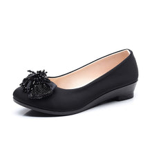 Load image into Gallery viewer, Women Ballet Bow Loafers Women&#39;s Pregnant Wedges Shoes