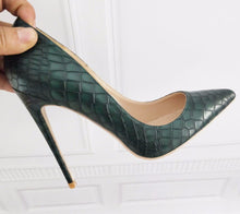 Load image into Gallery viewer, Dark Green Women&#39;s Shoes High Heel 12cm / 10cm / 8cm Sexy Tip Pumps