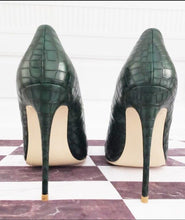 Load image into Gallery viewer, Dark Green Women&#39;s Shoes High Heel 12cm / 10cm / 8cm Sexy Tip Pumps