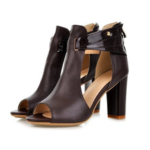 Load image into Gallery viewer, New Fashion Women Genuine Leather High Heel Platform Sexy Sandals