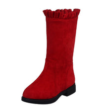 Load image into Gallery viewer, Princess Ruffles Non-slip Round Toe Flat Students Botas Shoes