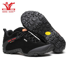 Load image into Gallery viewer, Men Hiking Boots Cow Black Waterproof Sports Climbing Outdoor