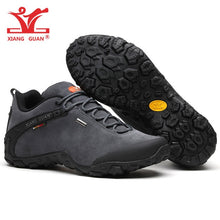 Load image into Gallery viewer, Men Hiking Boots Cow Black Waterproof Sports Climbing Outdoor