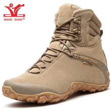 Load image into Gallery viewer, Men Hiking Boots Cow Black Waterproof Sports Climbing Outdoor