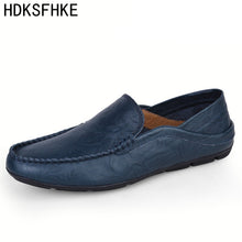 Load image into Gallery viewer, men loafers, moccasins men genuine leather men&#39;s flats shoes