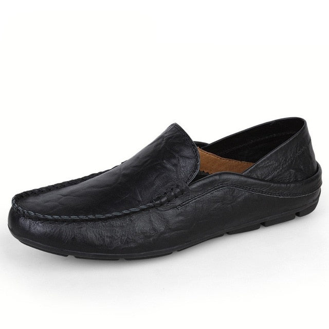 men loafers, moccasins men genuine leather men's flats shoes