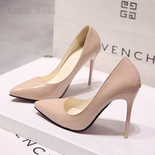 Load image into Gallery viewer, Hot Women Shoes Pointed Toe Pumps Patent Leather Heels