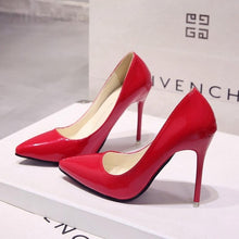 Load image into Gallery viewer, Hot Women Shoes Pointed Toe Pumps Patent Leather Heels