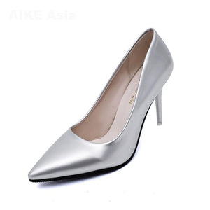 Hot Women Shoes Pointed Toe Pumps Patent Leather Heels