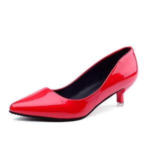 Hot Women Shoes Pointed Toe Pumps Patent Leather Heels