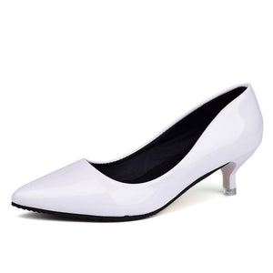 Hot Women Shoes Pointed Toe Pumps Patent Leather Heels