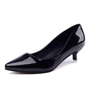 Hot Women Shoes Pointed Toe Pumps Patent Leather Heels