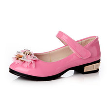 Load image into Gallery viewer, Spring Girls PU Leather Shoes Low Heel Red Black  Autumn Party Stage