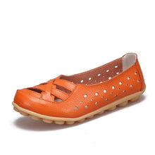 Load image into Gallery viewer, Ballet Flats Genuine Leather Shoes Women Soft Bottom Shoes Slip Shoes