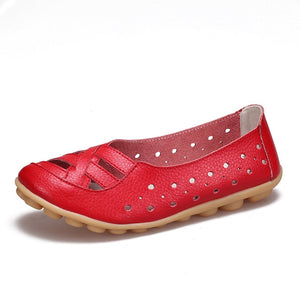 Ballet Flats Genuine Leather Shoes Women Soft Bottom Shoes Slip Shoes