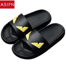 Load image into Gallery viewer, ASIFN Men&#39;s Slippers Flip Flops Slides Devil Eyes Cartoon