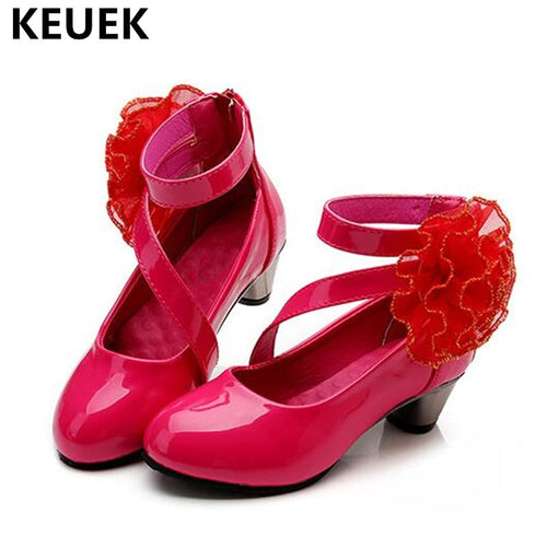 NEW Children Dance Shoes High-heeled Leather 2020