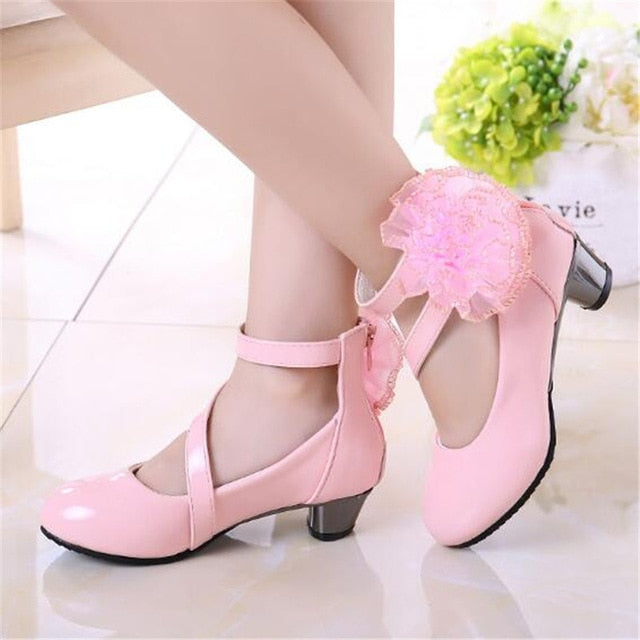 NEW Children Dance Shoes High-heeled Leather 2020