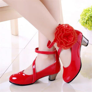 NEW Children Dance Shoes High-heeled Leather 2020