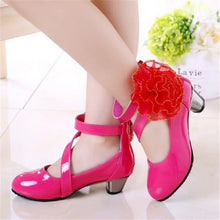 Load image into Gallery viewer, NEW Children Dance Shoes High-heeled Leather 2020