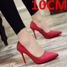 Load image into Gallery viewer, Black Pointed High Heels Stiletto Shallow Mouth Wild Women&#39;s Single Shoes