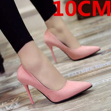 Load image into Gallery viewer, Black Pointed High Heels Stiletto Shallow Mouth Wild Women&#39;s Single Shoes