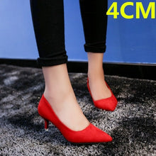 Load image into Gallery viewer, Black Pointed High Heels Stiletto Shallow Mouth Wild Women&#39;s Single Shoes