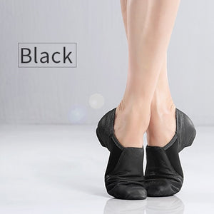 Genuine Leather Shoes Soft Dancing Unisex Slip On Jazz Dance