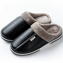 Load image into Gallery viewer, ASIFN Indoor Leather Winter Waterproof Warm Home Fur Women Men Slipper