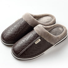Load image into Gallery viewer, ASIFN Indoor Leather Winter Waterproof Warm Home Fur Women Men Slipper