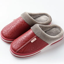 Load image into Gallery viewer, ASIFN Indoor Leather Winter Waterproof Warm Home Fur Women Men Slipper