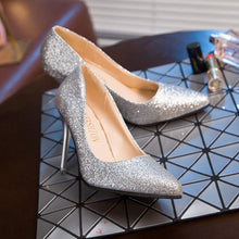 Load image into Gallery viewer, 2020 glitter gold high-heeled shoes wedding shoes