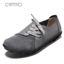 Load image into Gallery viewer, Casual shoes women Boat shoes flats Genuine Leather shoes woman