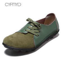 Load image into Gallery viewer, Casual shoes women Boat shoes flats Genuine Leather shoes woman