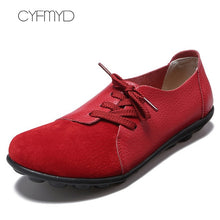 Load image into Gallery viewer, Casual shoes women Boat shoes flats Genuine Leather shoes woman