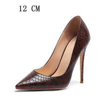 Load image into Gallery viewer, Snakeskin Women&#39;s High Heels Shoes  Valentine Sexy Wedding Pumps