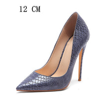Load image into Gallery viewer, Snakeskin Women&#39;s High Heels Shoes  Valentine Sexy Wedding Pumps