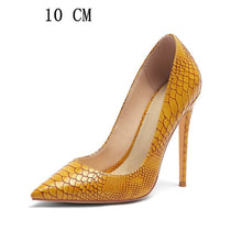 Load image into Gallery viewer, Snakeskin Women&#39;s High Heels Shoes  Valentine Sexy Wedding Pumps