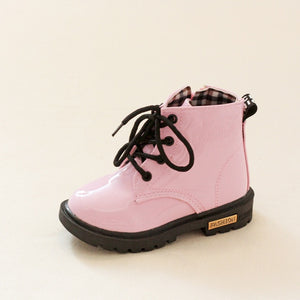 2020 New Children Shoes PU Waterproof leather boots Kids Fashion Sneakers