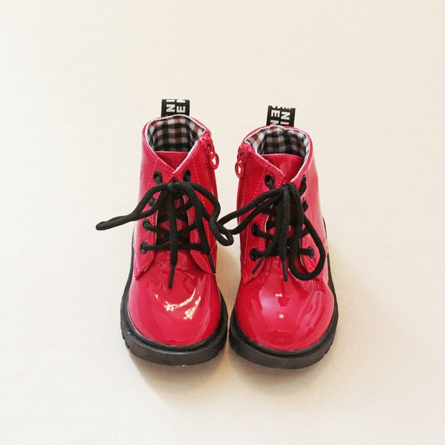 2020 New Children Shoes PU Waterproof leather boots Kids Fashion Sneakers