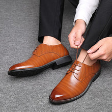 Load image into Gallery viewer, British Black Blue Shoes handmade For Mens