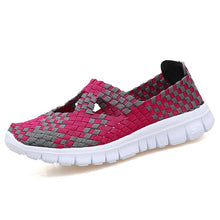 Load image into Gallery viewer, 2020 Summer women flats shoes woven elastic shoes cutout casual ballet