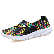 Load image into Gallery viewer, 2020 Summer women flats shoes woven elastic shoes cutout casual ballet