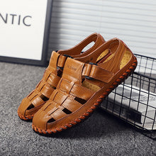 Load image into Gallery viewer, Genuine Cow Leather  2020  Summer Handmade Men Shoes